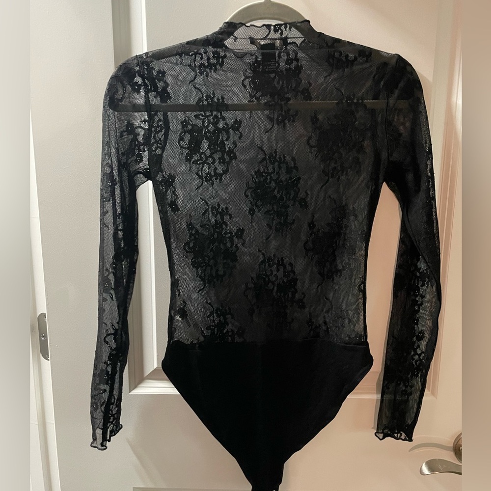 Lace Mock Neck Bodysuit